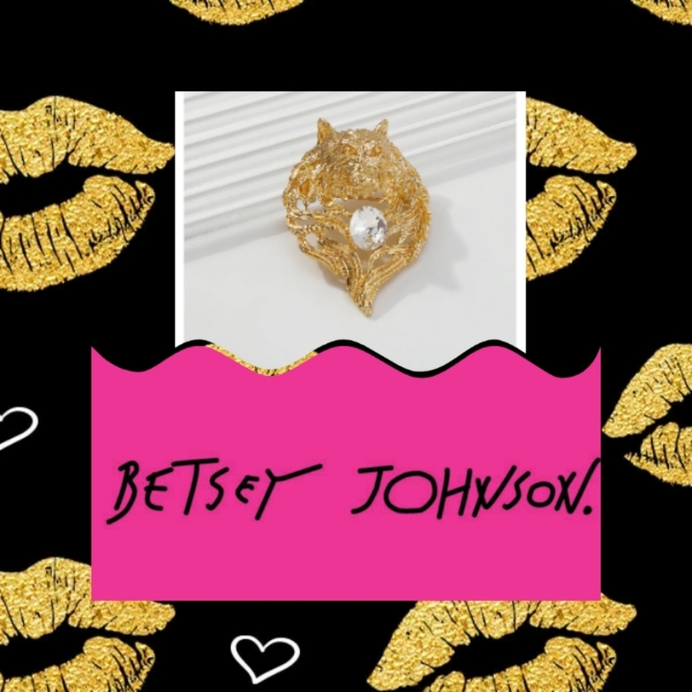 Betsey Johnson Wolf Brooch